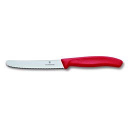 Show details for Victorinox Swiss Classic Tomaten- und Wurstmesser, Wellenschliff, 11cm, rot Picture of Victorinox Swiss Classic Tomaten- und Wurstmesser, Wellenschliff, 11cm, rot