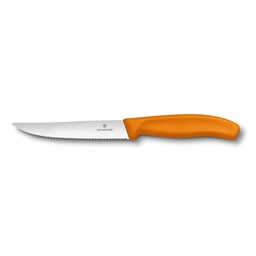 Show details for Victorinox Swiss Classic Steak- und Pizzamesser Gourmet, Wellenschliff, 12cm, orange Picture of Victorinox Swiss Classic Steak- und Pizzamesser Gourmet, Wellenschliff, 12cm, orange