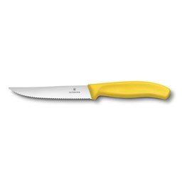 Show details for Victorinox Swiss Classic Steak- und Pizzamesser Gourmet, Wellenschliff, 12cm, gelb Picture of Victorinox Swiss Classic Steak- und Pizzamesser Gourmet, Wellenschliff, 12cm, gelb