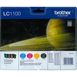Show details for Brother Tintenpatrone LC-1100 Valuepack CMYBK, 450/325 Seiten Picture of Brother Tintenpatrone LC-1100 Valuepack CMYBK, 450/325 Seiten