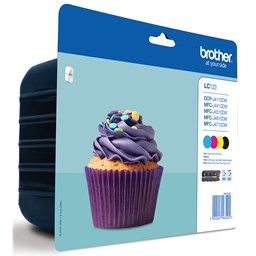 Zeige Details für Brother Tintenpatrone LC-123 Multipack CMYBK, 600 Seiten Bild von Brother Tintenpatrone LC-123 Multipack CMYBK, 600 Seiten
