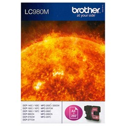 Zeige Details für Brother Tintenpatrone LC-980M magenta, 260 Seiten Bild von Brother Tintenpatrone LC-980M magenta, 260 Seiten