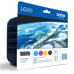 Zeige Details für Brother Tintenpatrone LC-985 Valuepack CMYBK, 260/300 Seiten Bild von Brother Tintenpatrone LC-985 Valuepack CMYBK, 260/300 Seiten