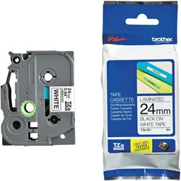 Zeige Details für Brother P-Touch TZe-251, Schriftbandkassette 24 mm, black on white Tape Bild von Brother P-Touch TZe-251, Schriftbandkassette 24 mm, black on white Tape