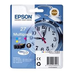 Show details for Epson Tintenpatrone T270540 Multipack CMY, 3 x 300 Seiten Picture of Epson Tintenpatrone T270540 Multipack CMY, 3 x 300 Seiten