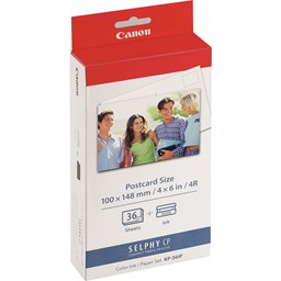 Zeige Details für Canon Farbtinte/Papierset KP36IP, 10x15, 36 Blatt Bild von Canon Farbtinte/Papierset KP36IP, 10x15, 36 Blatt