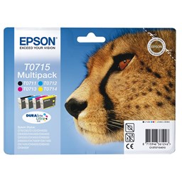 Show details for Epson Tintenpatrone T0715 Multipack CMYBK, Füllmenge 1 x 7.4ml, 3 x 5.5ml Picture of Epson Tintenpatrone T0715 Multipack CMYBK, Füllmenge 1 x 7.4ml, 3 x 5.5ml