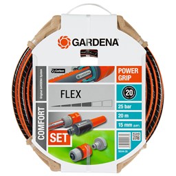 Show details for Gardena Comfort FLEX Schlauch 20m mit Armaturen Picture of Gardena Comfort FLEX Schlauch 20m mit Armaturen