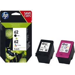 Show details for HP Tintenpatrone Combopack 62 schwarz/farbig, 200/165 Seiten Picture of HP Tintenpatrone Combopack 62 schwarz/farbig, 200/165 Seiten