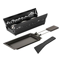 Show details for Kuhn Rikon Raclette Set Mini Candle Light Alpenglühen schwarz Picture of Kuhn Rikon Raclette Set Mini Candle Light Alpenglühen schwarz