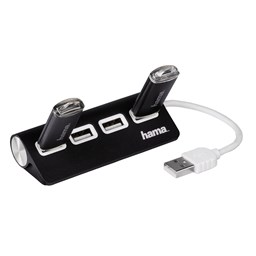 Bild von Hama USB-2.0-Hub 1:4 bus-powered, schwarz