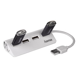 Bild von Hama USB-2.0-Hub 1:4 bus-powered, weiss