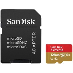Show details for SanDisk Extreme micro-SDXC/UHS-I 128 GB Speicherkarte Picture of SanDisk Extreme micro-SDXC/UHS-I 128 GB Speicherkarte