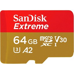 Bild von SanDisk Extreme micro-SDXC/UHS-I 64 GB Speicherkarte