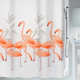 Zeige Details für Spirella Duschvorhang Flamingo Lachs 180x200cm Bild von Spirella Duschvorhang Flamingo Lachs 180x200cm