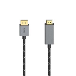 Zeige Details für Hama Video-Kabel, DisplayPort-St.-HDMI, 4K, alu, 1.5m Bild von Hama Video-Kabel, DisplayPort-St.-HDMI, 4K, alu, 1.5m