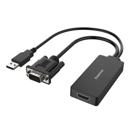 Show details for Hama Video-Adapter, VGA+USB-Stecker - HDMI, FHD Picture of Hama Video-Adapter, VGA+USB-Stecker - HDMI, FHD