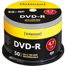 Show details for INTENSO DVD-R 50er Spindel 4.7GB Picture of INTENSO DVD-R 50er Spindel 4.7GB