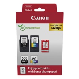 Show details for Canon PG-560/CL-561 + 50x Photopapier Picture of Canon PG-560/CL-561 + 50x Photopapier