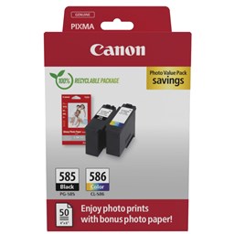 Show details for Canon Value Pack PGCL585/6, 50x Photo Paper Picture of Canon Value Pack PGCL585/6, 50x Photo Paper