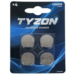 Zeige Details für Tyzon Lithium-Batterien CR2032 4er-Pack Bild von Tyzon Lithium-Batterien CR2032 4er-Pack