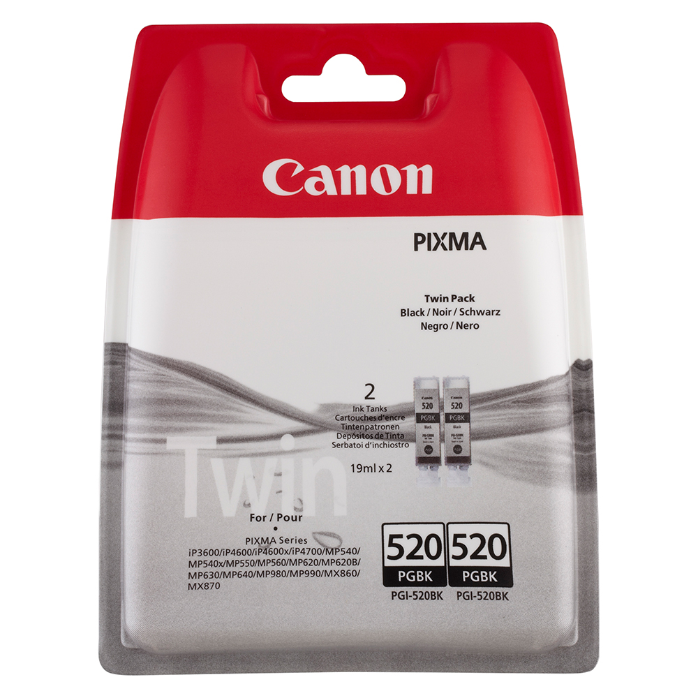 Picture of Canon Tintenpatrone PGI-520PA Twin Pack schwarz, 2 x 19ml