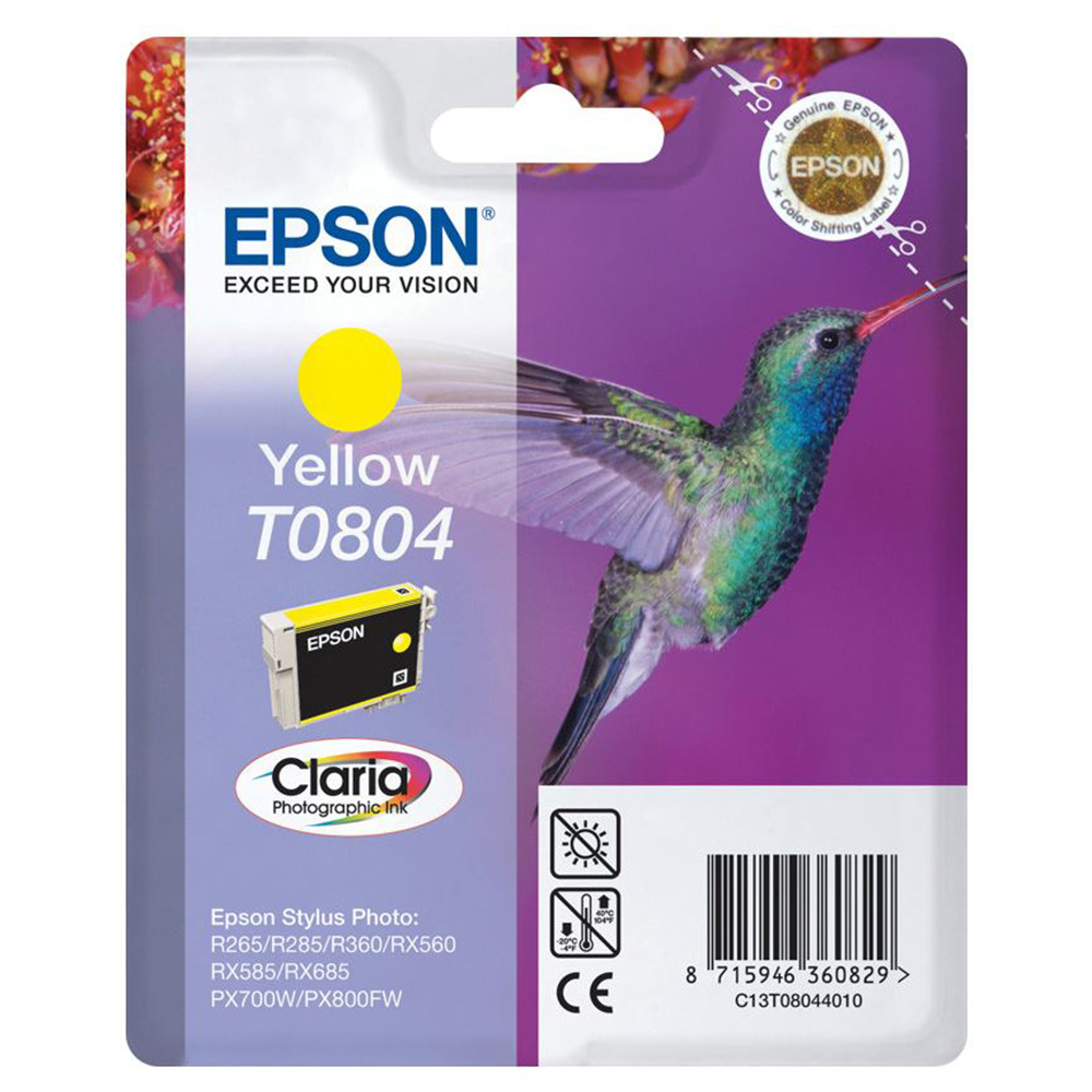 Picture of Epson Tintenpatrone T0804 gelb, 460 Seiten