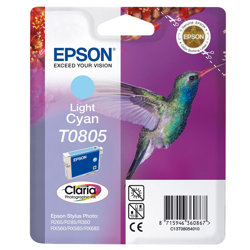 Picture of Epson Tintenpatrone T0805 light cyan, 410 Seiten