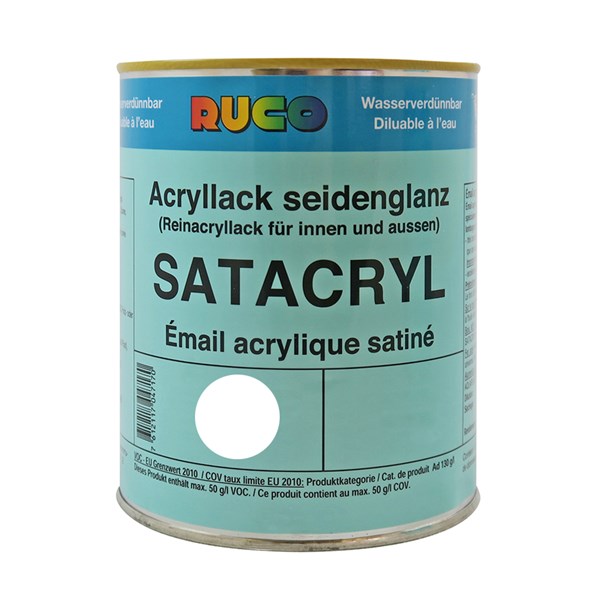 Picture of Ruco Satacryl Acryllack seidenglanz Weiss 1kg
