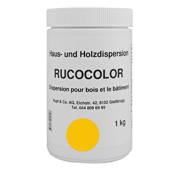 Bild von Ruco Rucocolor Haus- und Holzdispersion RAL1003 Signalgelb 1kg