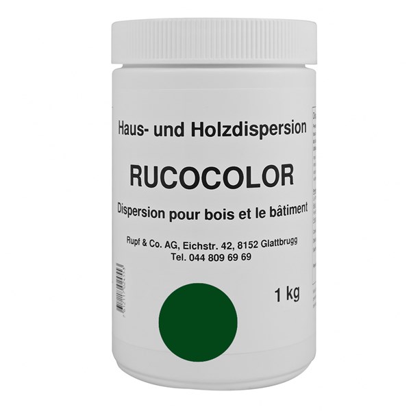 Picture of Ruco Rucocolor Haus- und Holzdispersion RAL6002 Laubgrün 1kg