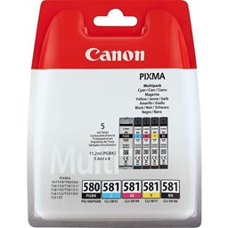 Bild von Canon Tintenpatronen PGI-580/CLI-581 farbig Multipack