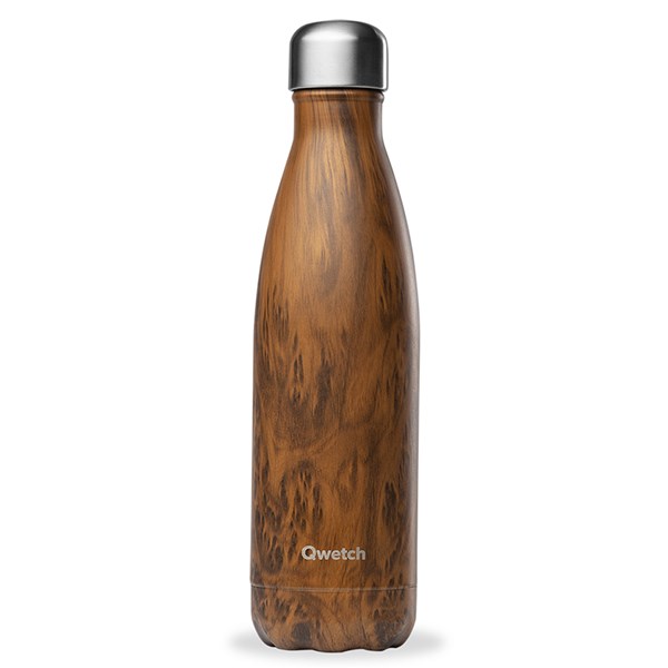 Picture of Qwetch Isolations-Trinkflasche 500 ml Braun/wood