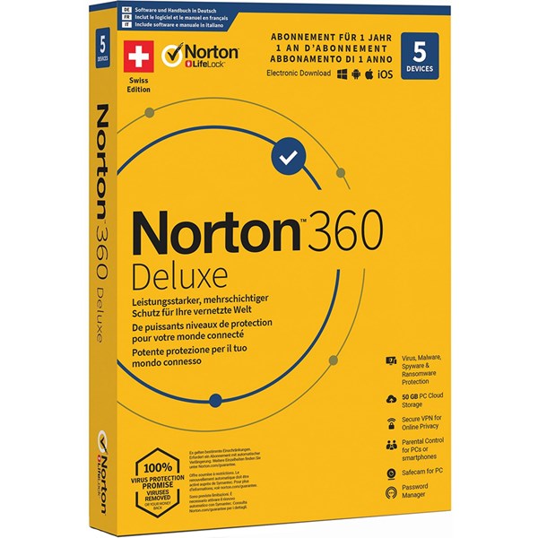 Picture of Norton 360 Deluxe 1 User 5 PC
