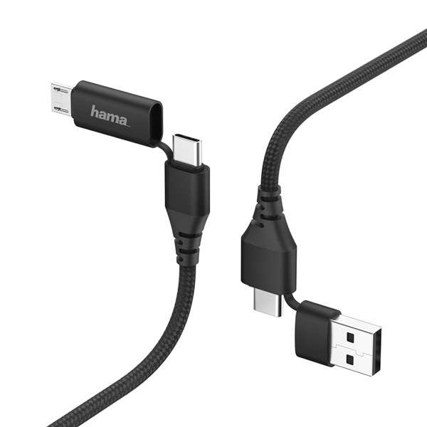 Bild von Hama 4in1-Type-C-Kabel mit Micro-USB
