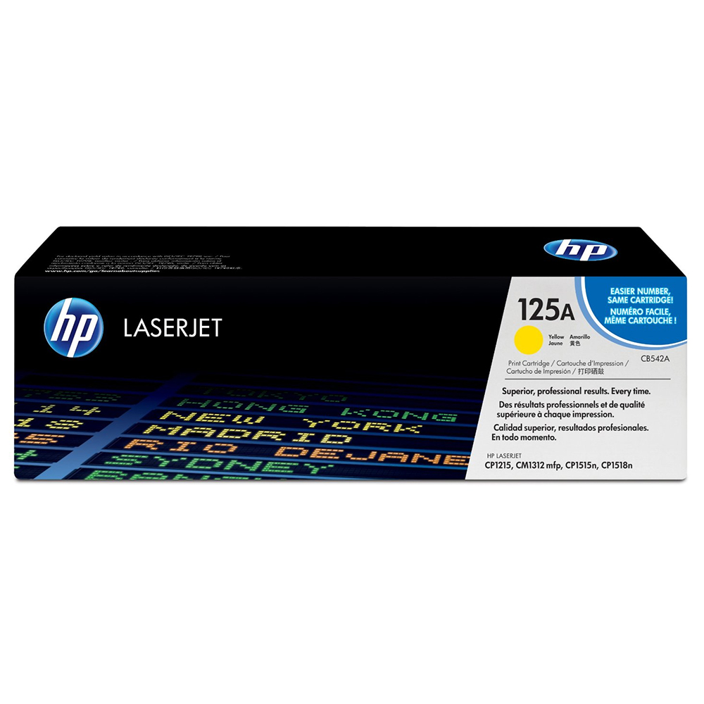 Picture of HP Toner 125A, CB542A, Yellow, 1400 Seiten 