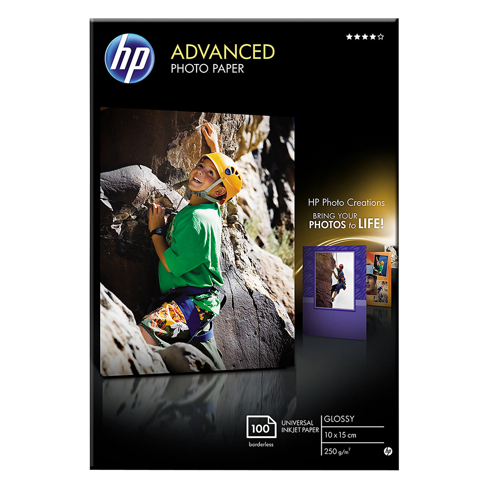 Picture of HP Fotopapier Advanced Q8692A, 10 x 15cm, 100 Blatt