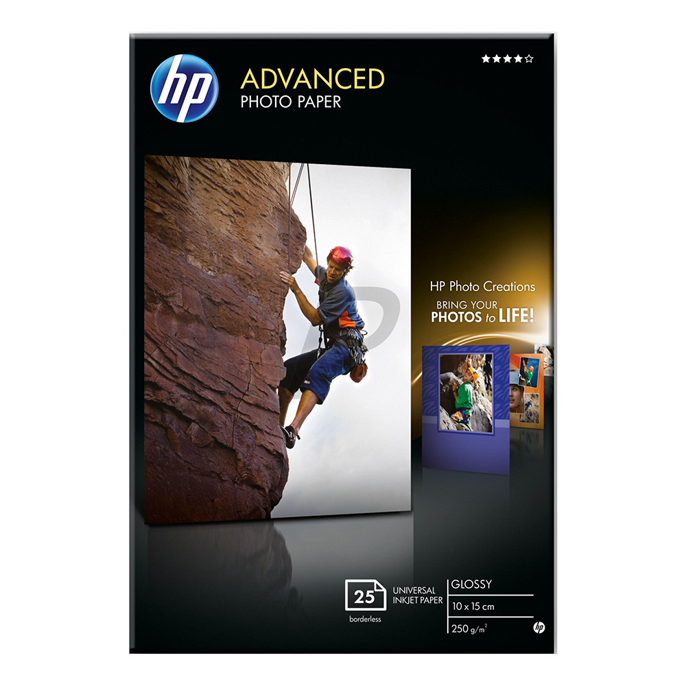 Picture of HP Fotopapier Advanced Q8691A, 10 x 15cm, 25 Blatt