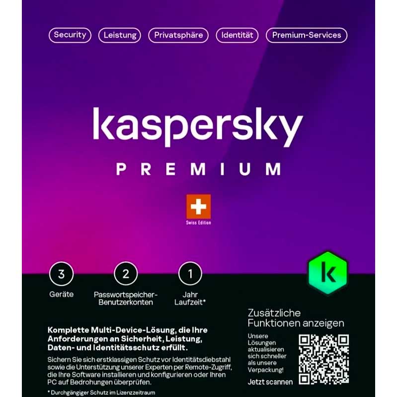 Picture of Kaspersky Premium (3 PC) [PC/Mac/Android] (D/F/I)