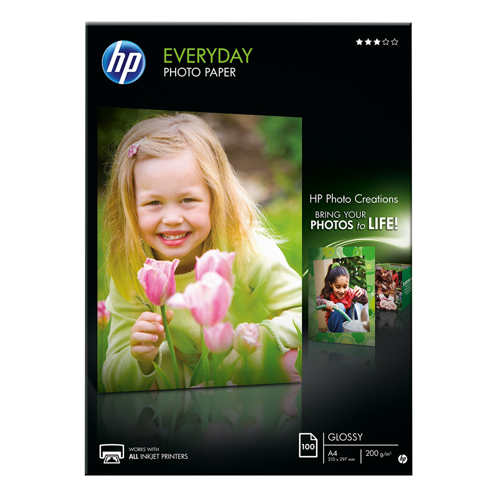 Picture of HP Fotopapier Everyday Q2510A, 210 x 297mm, 100 Blatt