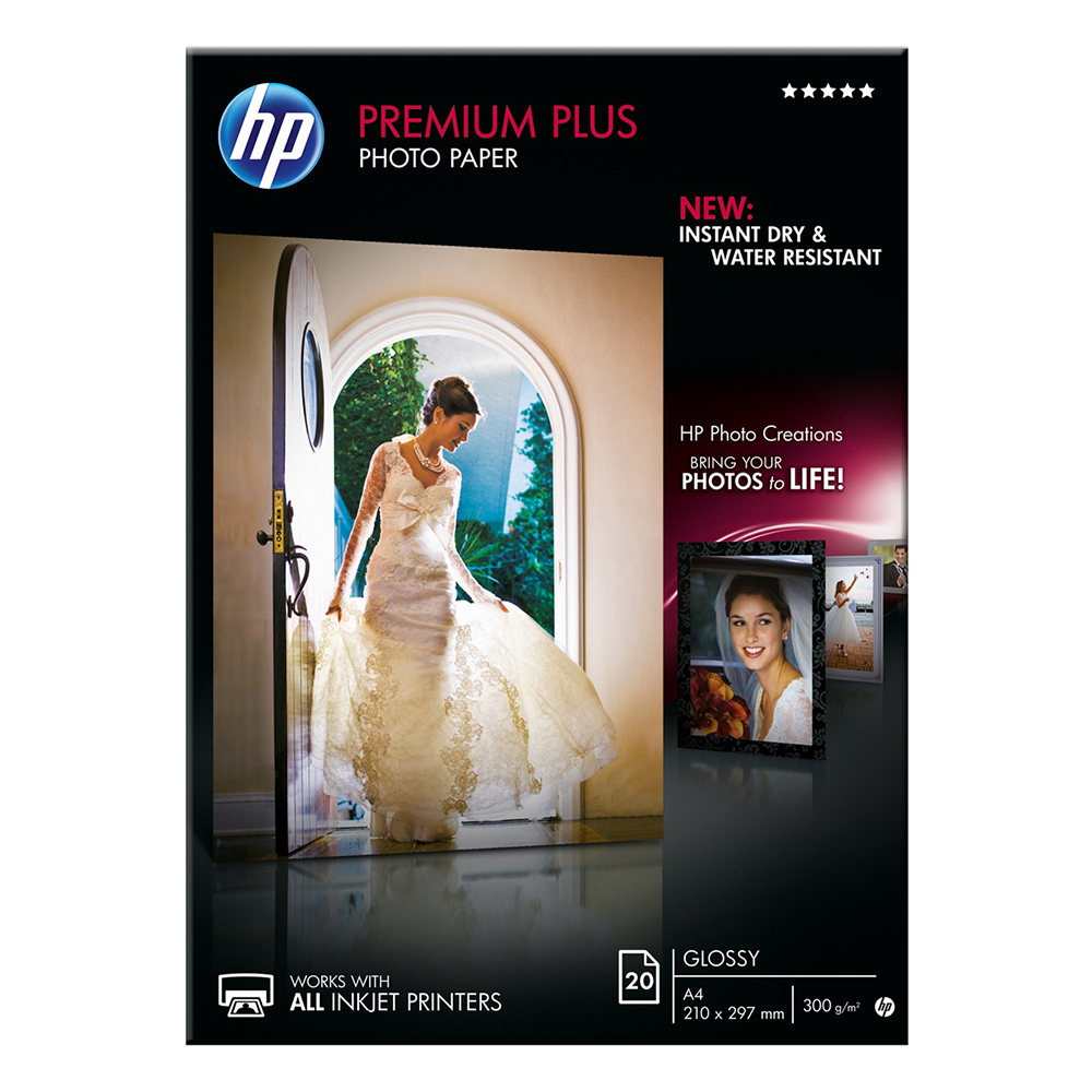Picture of HP Fotopapier Premium Plus CR672A, 210 x 297mm, 20 Blatt