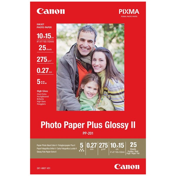 Bild von Canon Fotopapier PP-201 Plus Glossy II, 10 x 15cm