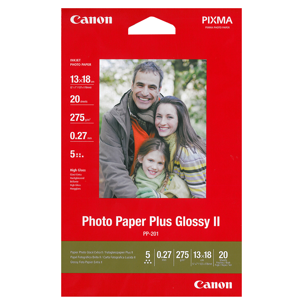 Picture of Canon Fotopapier PP-201 Plus Glossy II, 13 x 18cm