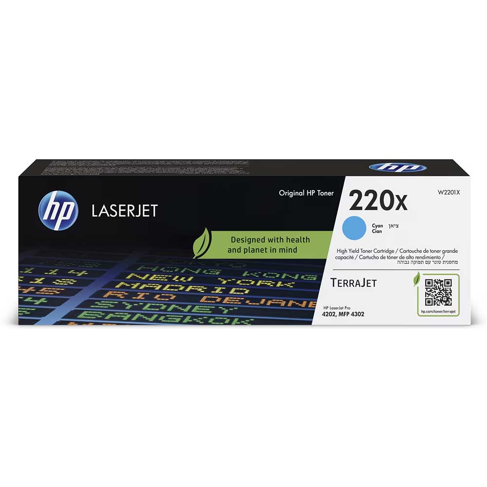 Picture of HP Toner 220X, W2201X, cyan, 5500 Seiten