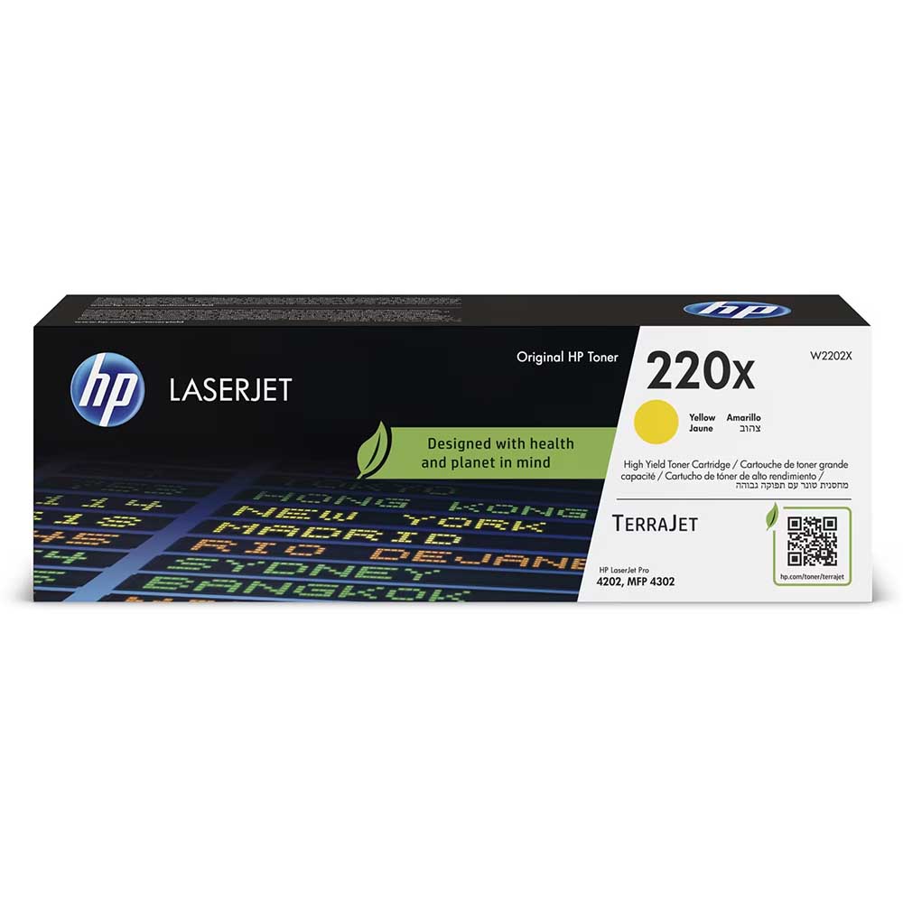 Picture of HP Toner 220X, W2202X, yellow, 5500 Seiten