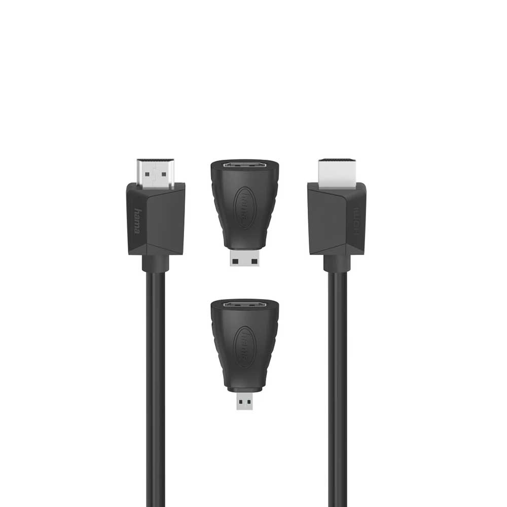 Bild von Hama High Speed HDMI™-Kabel, 4K, 1.5m + Adapter