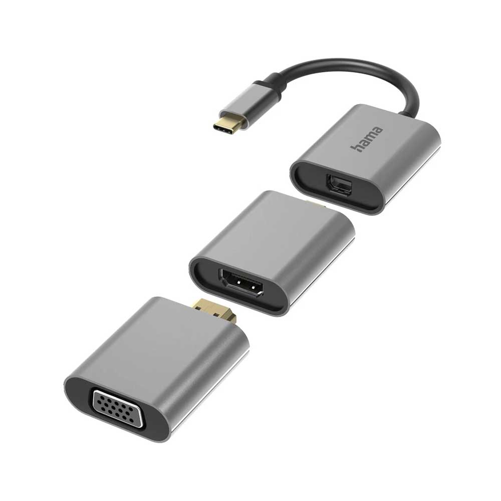 Bild von Hama 6in1 Adapter, Connect2Go, USB-C, miniDP, HDMI, VGA