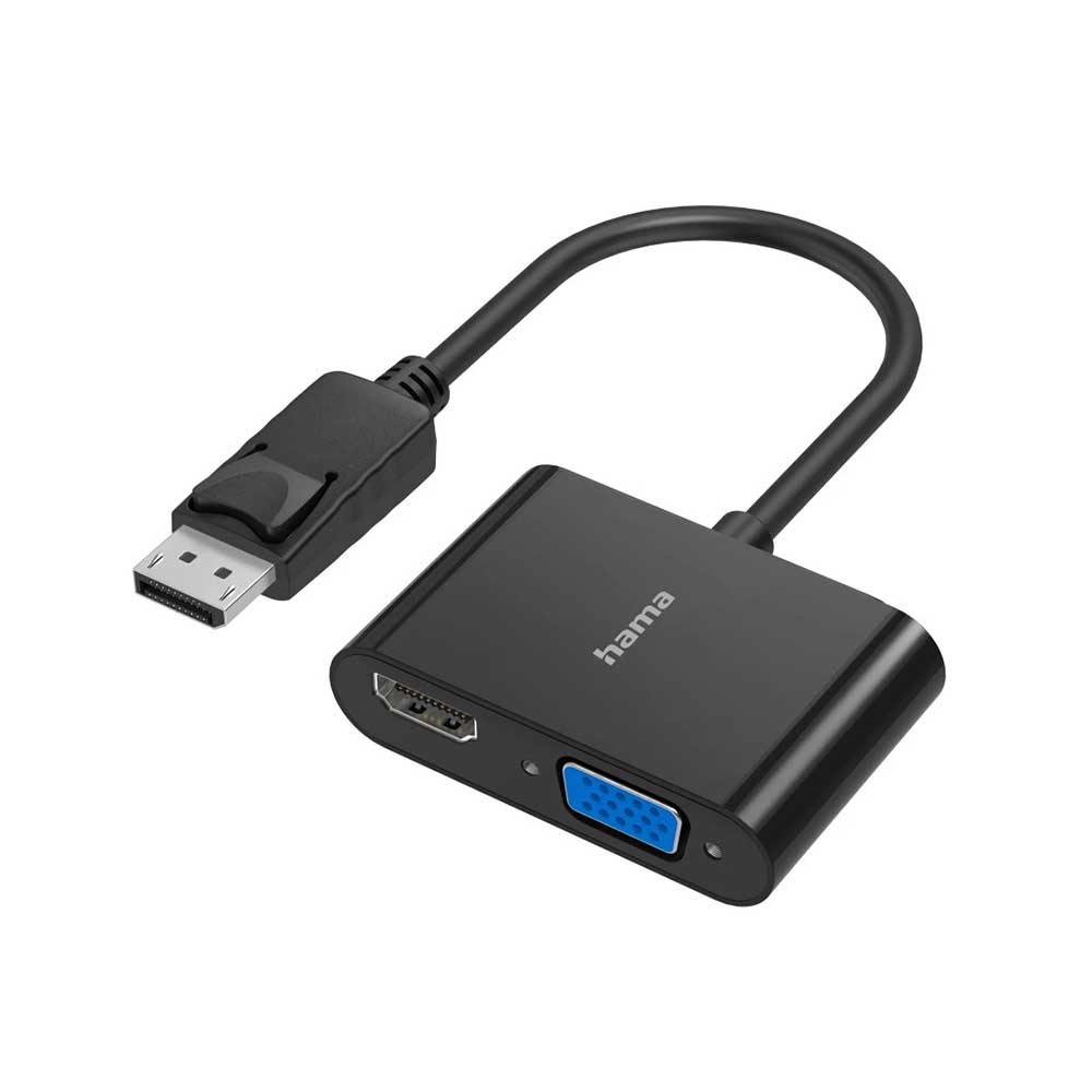 Bild von Hama Video-Adapter, 2in1, DisplayPort-VGA+HDMI, 4K