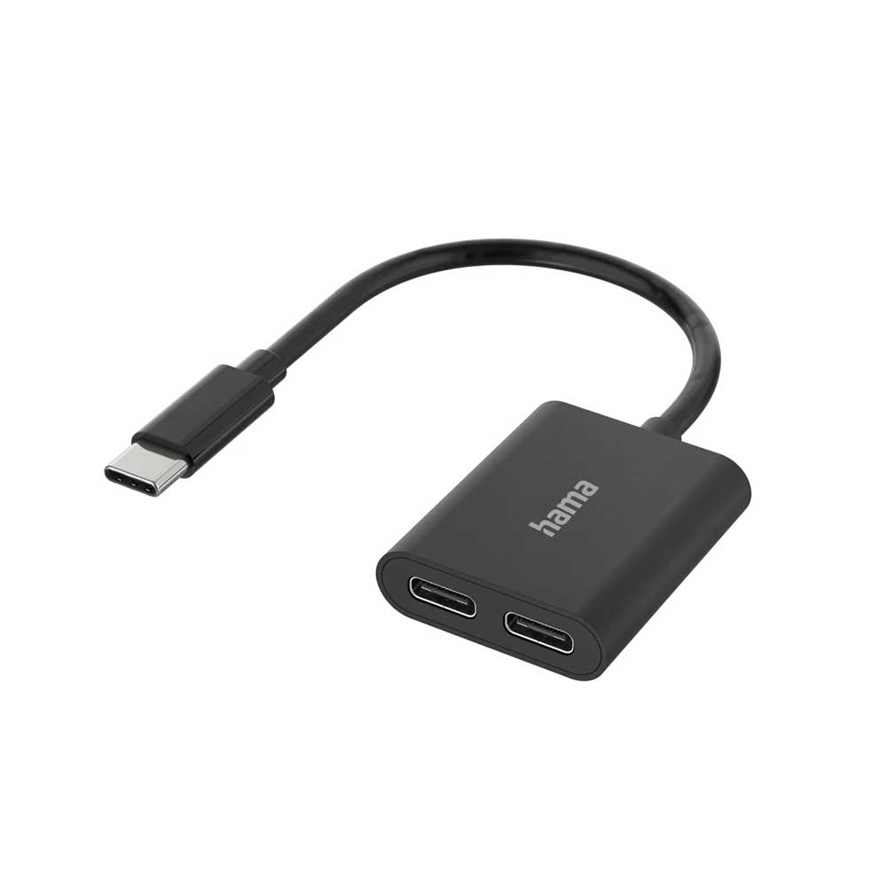 Bild von Hama Audio-Adapter, 2in1, USB-C-2x USB-C, Audio+Laden