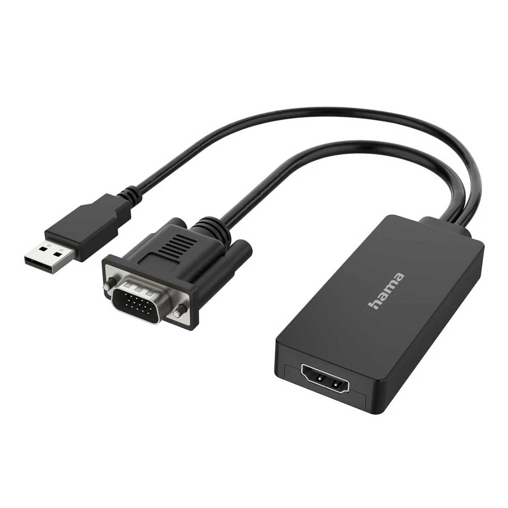 Bild von Hama Video-Adapter, VGA+USB-Stecker - HDMI, FHD